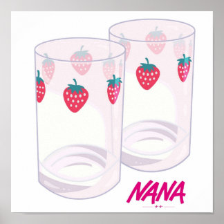 Nana Strawberry glasses Poster