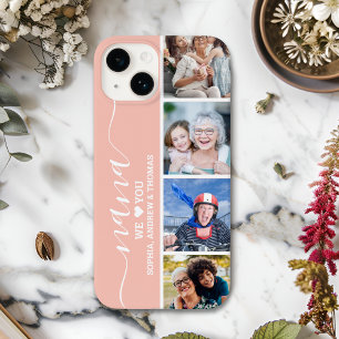 Nana we Love You Collage Photo Grandchildren Case-Mate iPhone 14 Case