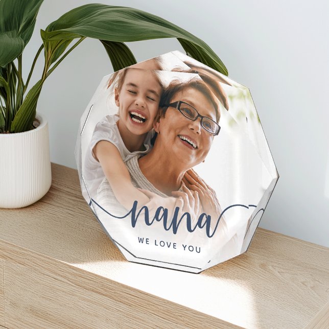 Nana We Love You | Grandma Script Overlay Photo Block (Creator Uploaded)