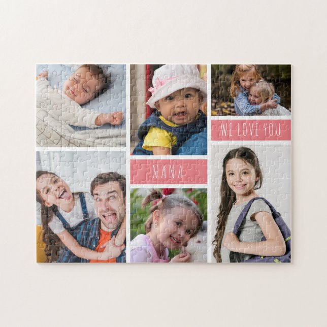 Nana We Love You Photo Collage Jigsaw Puzzle (Horizontal)