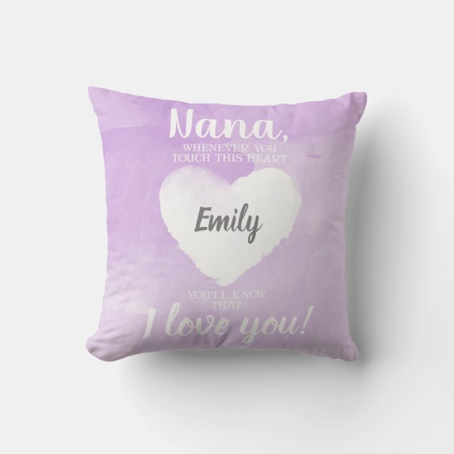 NANA Whenever You Touch This Heart Purple Cushion (Front)