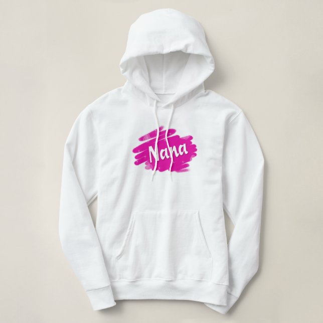 Nana With Sparkle Typography  Hoodie (Design Front)
