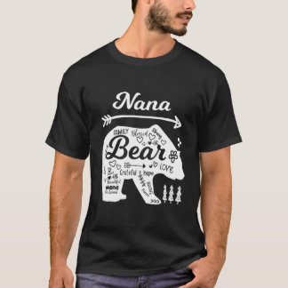 Nana Words Of Love Bear With Doodle Graphics Grand T-Shirt