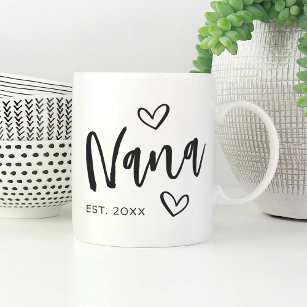 Nana Year Established Grandma Coffee Mug