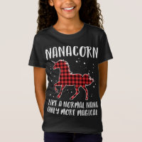Nanacorn Buffalo Plaid Unicorn Matching Christmas