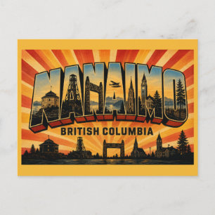 Nanaimo BC Harbour City Postcard
