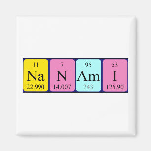 Nanami periodic table name magnet