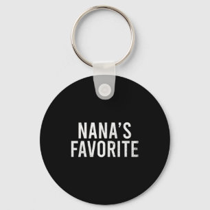 Nanas Favorite Family Baby Grandchild Quote _2 Key Ring