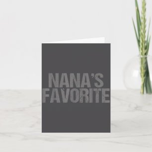 Nana's Favorite Family Baby Granhild Quote Family Card