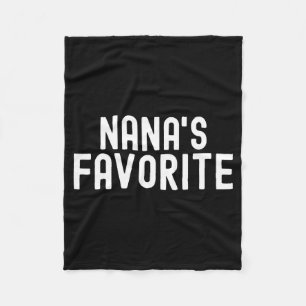 Nana's Favorite Family Baby Granhild Quote Family  Fleece Blanket
