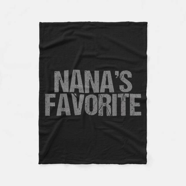 Nana's Favorite Family Baby Granhild Quote Family  Fleece Blanket (Front)