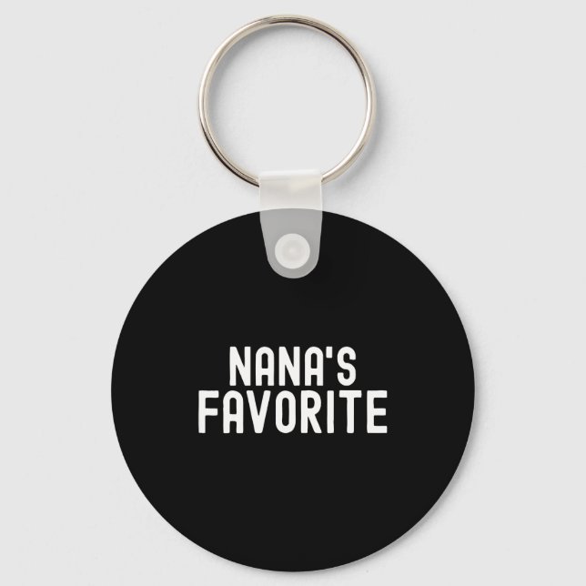Nana's Favorite Family Baby Granhild Quote Family  Key Ring (Front)
