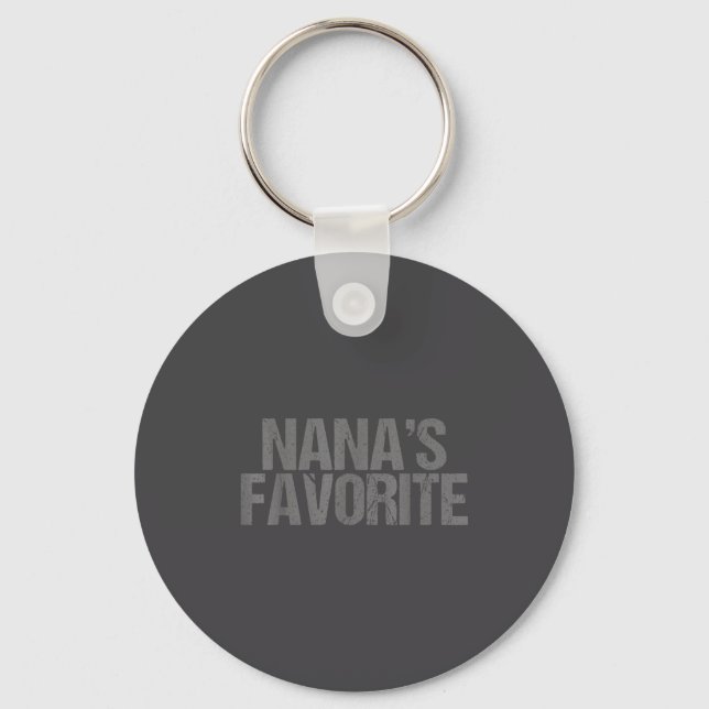 Nana's Favorite Family Baby Granhild Quote Family  Key Ring (Front)