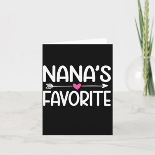 Nana's Favorite Granhild Quote Cute Granddaughter  Card