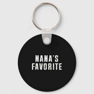 Nana's Favorite T Funny Grandma Grandparent Granhi Key Ring