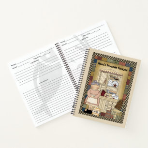 Nana's Favourite recipes add text notebook