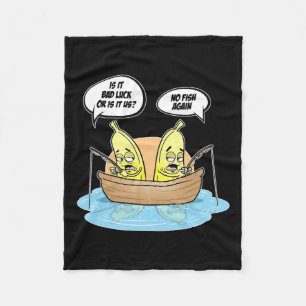 Nanas Fishing Fisherman Is It Luck Or Us Fleece Blanket
