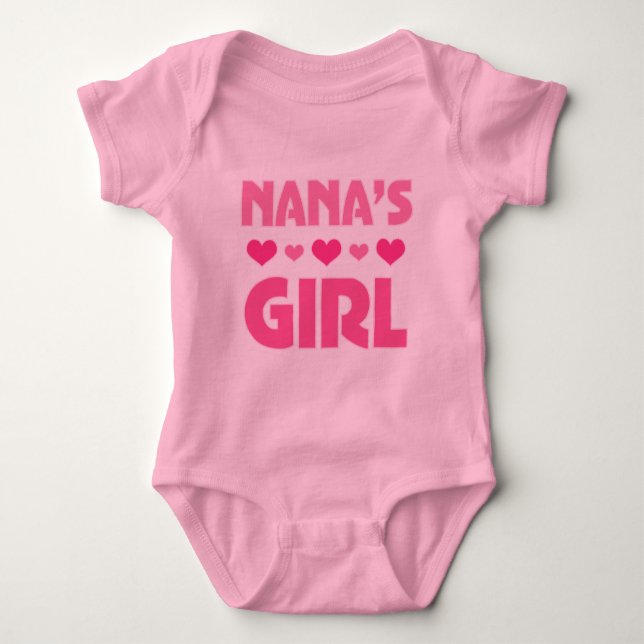 Nana's Girl baby bear granddaughter girls Tutu Tee (Front)