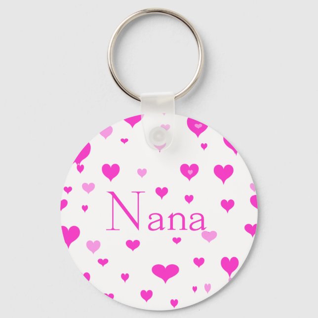 Nana's Hearts Keychain (Front)