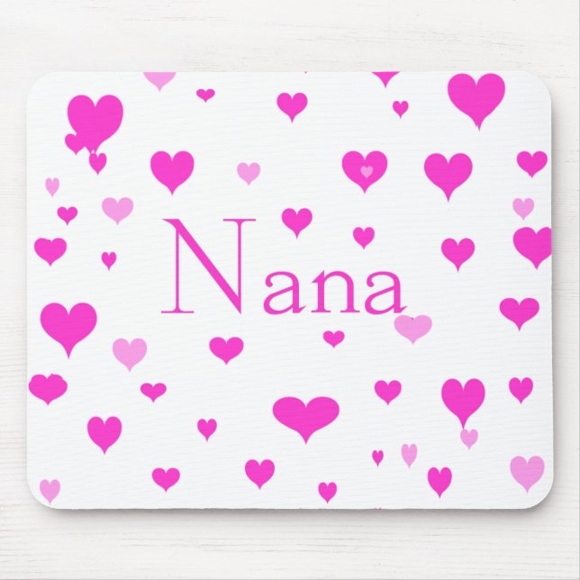 Nana's Hearts Mousepad (Front)