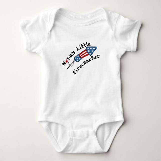 Nana's Little Firecracker  Baby Bodysuit (Front)