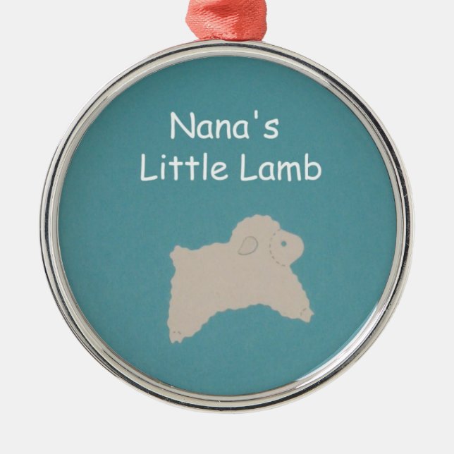 Nana's Little Lamb Metal Tree Decoration (Front)