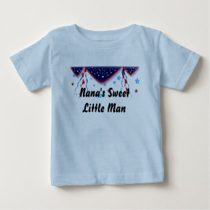 Nana's Little Man Patriotic Baby T-Shirt