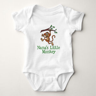 Nana's Little Monkey Baby Bodysuit