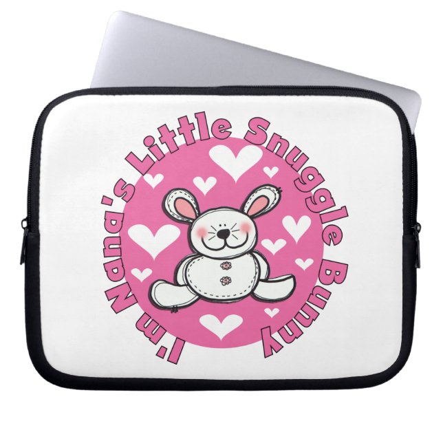 Nana's Little Snuggle Bunny Laptop Sleeve (Front)