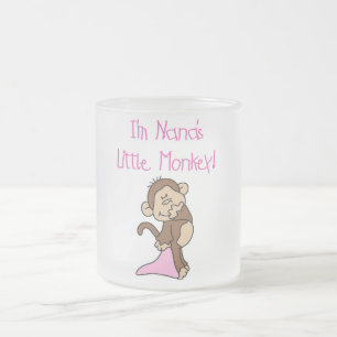 Nana's Monkey - Pink T-shirts and Gifts Frosted Glass Coffee Mug