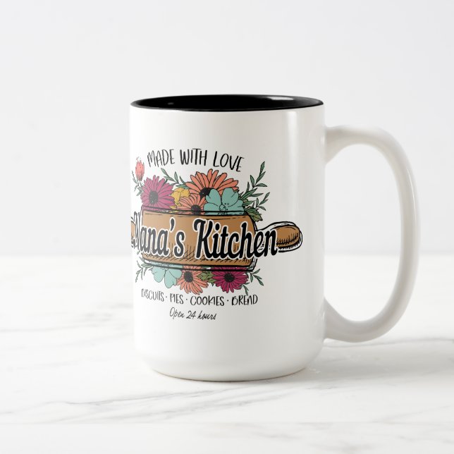 Nana's Mug, Gift for Grandmom, Mother's Day Gift,  Two-Tone Coffee Mug (Right)