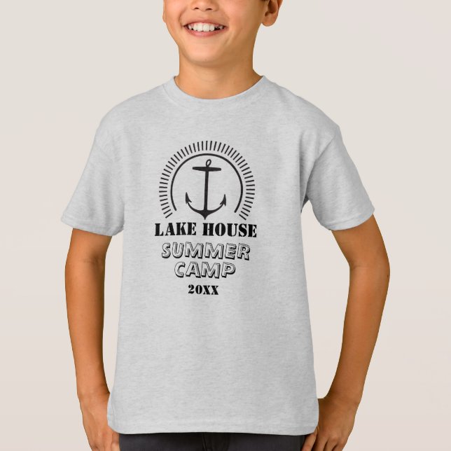 Nana's Summer Camp for Kids with Arrows and Sun T-Shirt (Front)