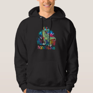 Nanasaurus Rex Dinosaur Tie Dye Nana Saurus Mother Hoodie