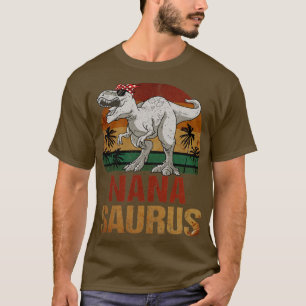 Nanasaurus T Rex Dinosaur Nana Saurus Vintage T-Shirt