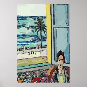 Nancy at Window, Matisse Style Poster