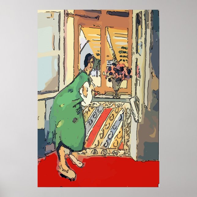 Nancy at Window of Condo Poster (Front)