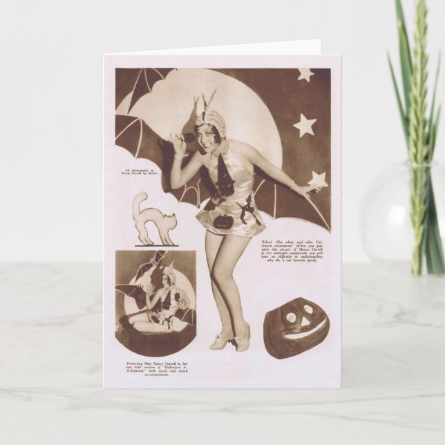 Nancy Carroll Halloween theme 1929 Card (Front)