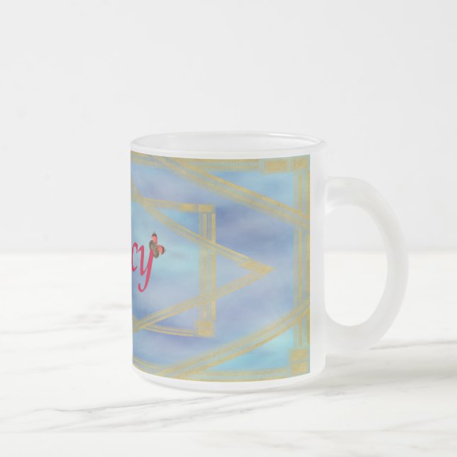 Nancy Frosted Glass Coffee Mug (Right)