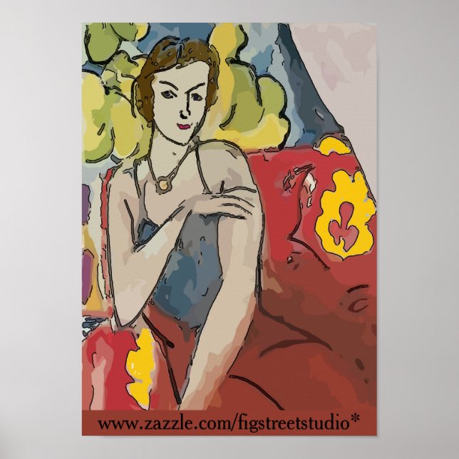 Nancy In Red Chair, add text, Poster (Front)