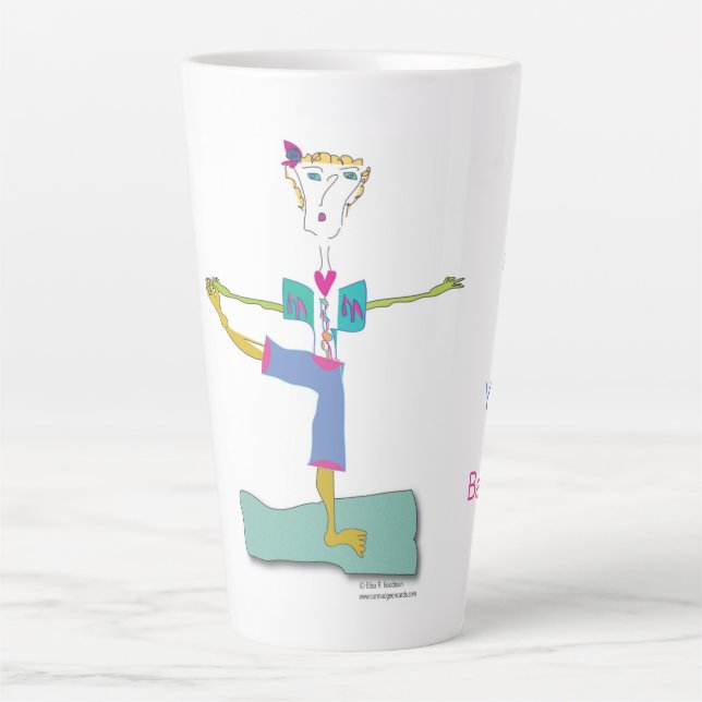 'Nancy Loo' Yoga Latte Mug (Front)