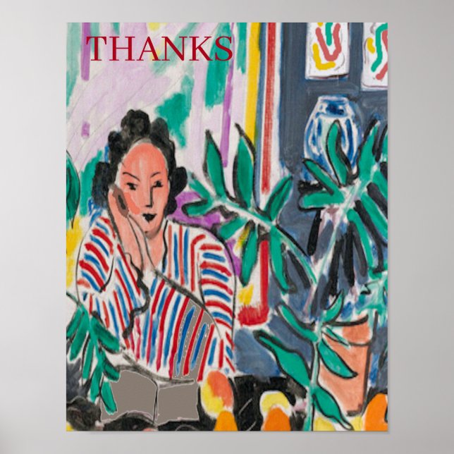 Nancy on Cell Phone, add text, Poster (Front)