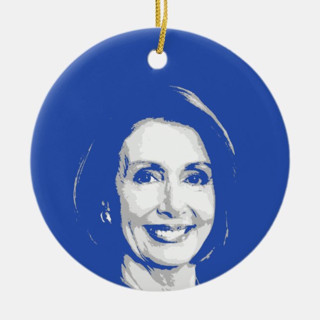 NANCY PELOSI CERAMIC TREE DECORATION (Front)