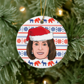 Nancy Pelosi Christmas Ceramic Tree Decoration