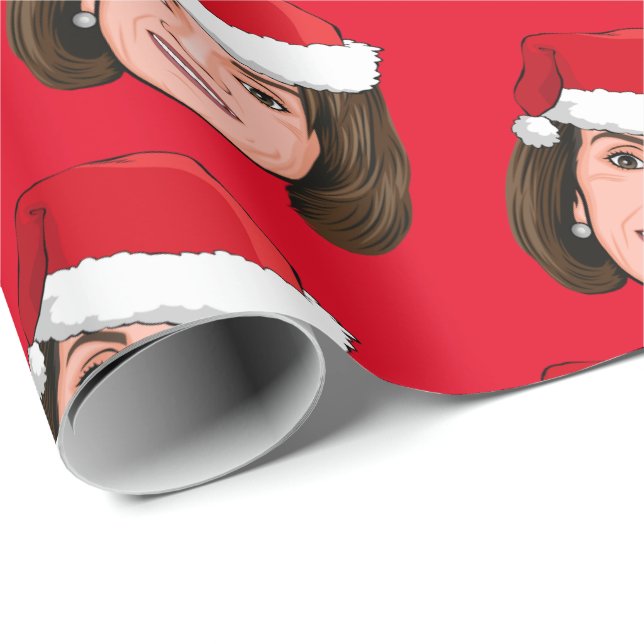 NANCY PELOSI Christmas Wrapping Paper (Roll Corner)