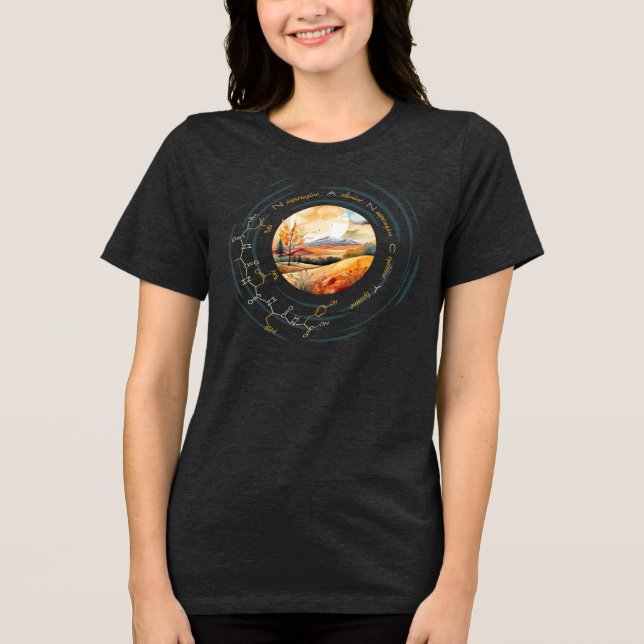 NANCY peptide, Moon 3 w/ custom text, dark Tri-Blend Shirt (Front)