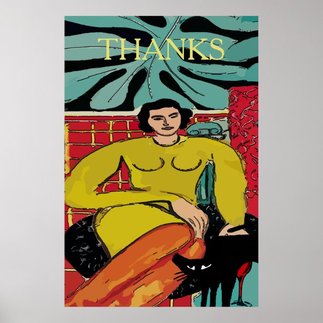 Nancy with Black Cat Poster (Front)