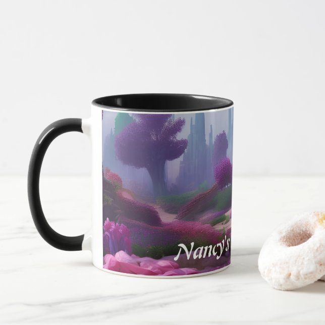Nancy's Morning Tea Personalised Customisable Mug (With Donut)