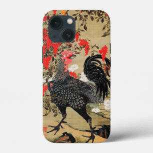 Nandina and Rooster Illustration by Ito Jakuchu iPhone 13 Mini Case