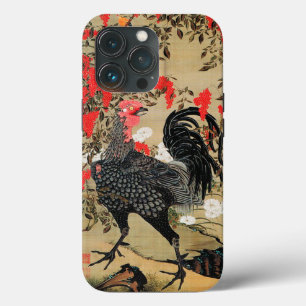 Nandina and Rooster Illustration by Ito Jakuchu iPhone 13 Pro Case