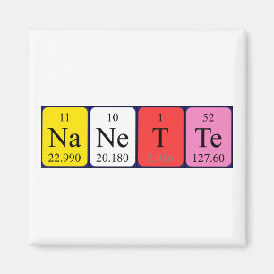 Nanette periodic table name magnet